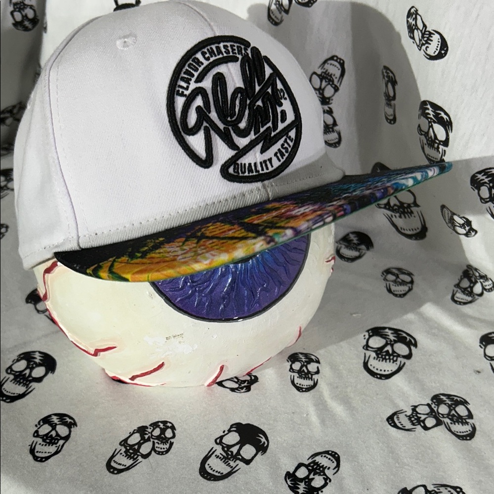 Neff White Hat with Colorful Brim